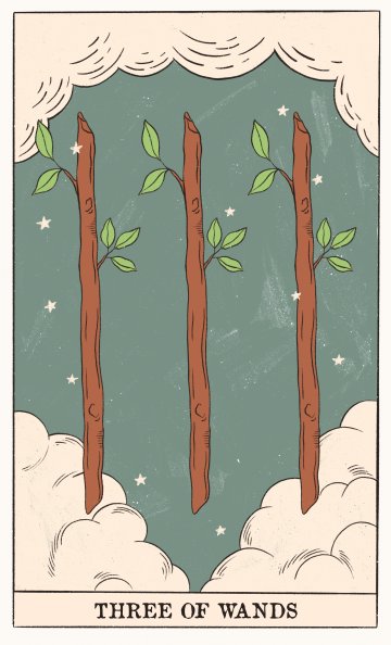 Тройка Жезли (Three of Wands) - Таро карта значение